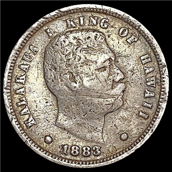 1883 Kingdom of Hawaii Dime LIGHTLY CIRCULATED