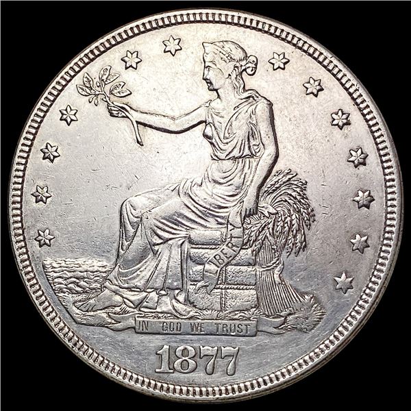 1877 Silver Trade Dollar CLOSELY UNCIRCULATED
