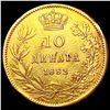 Image 2 : 1882 Serbia Gold 10 Dinara 0.0933oz CLOSELY UNCIRCULATED