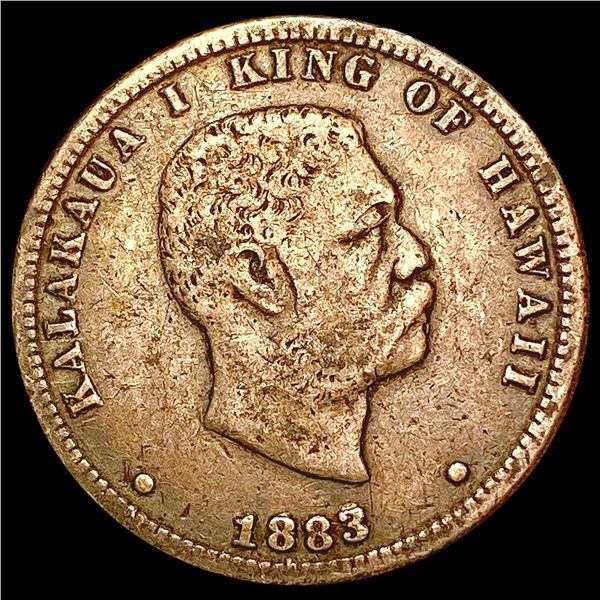 1883 Kingdom of Hawaii Quarter LIGHTLY CIRCULATED