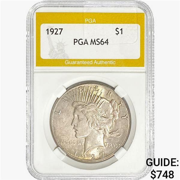 1927 Silver Peace Dollar PGA MS64