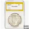 1924-S Silver Peace Dollar PGA MS65
