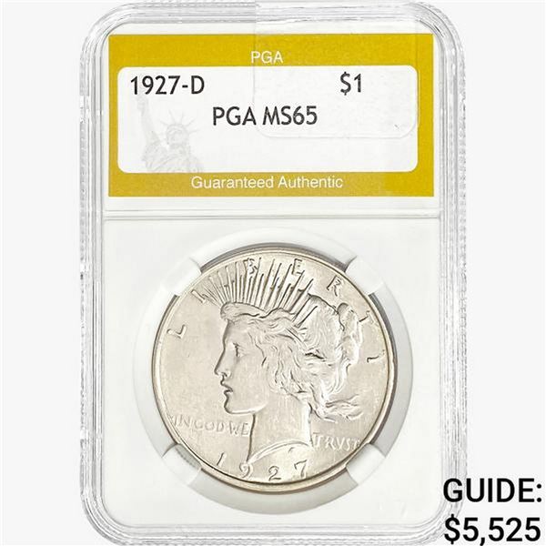 1927-D Silver Peace Dollar PGA MS65