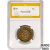 1849 Braided Hair Large Cent PGA AU58