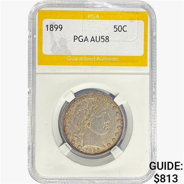 1899 Barber Half Dollar PGA AU58