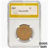 1847 Braided Hair Large Cent PGA AU58