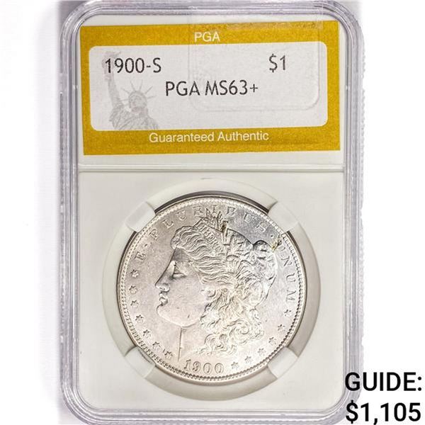 1900-S Morgan Silver Dollar PGA MS63+
