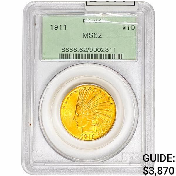 1911 $10 Gold Eagle PCGS MS62