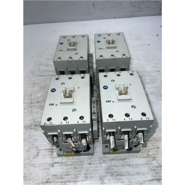 (4) Allen-Bradley #100-C60D*00 Contactors w/24V Coils