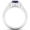 Image 4 : 14KT White Gold 2.10ct Blue Sapphire and Diamond Ring