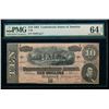 Image 1 : 1864 $10 T-68 Confederate PMG 64EPQ