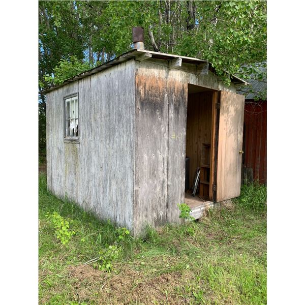 Insulated shed, approx. 8 ft x 12 ft (Buyer responsible to load out)