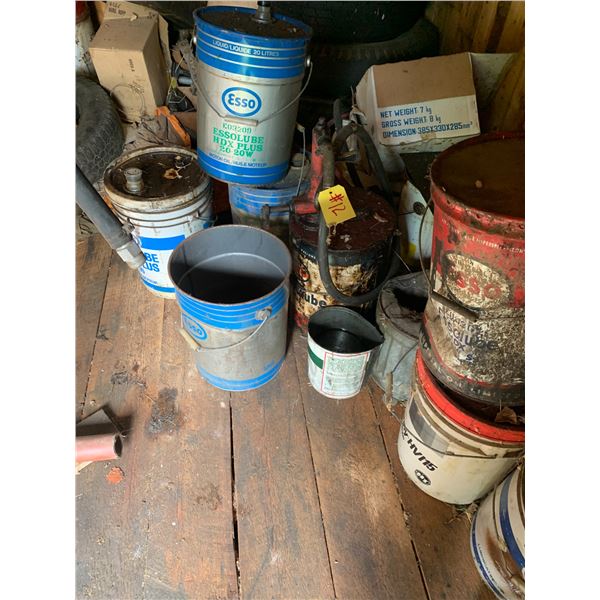 Various oil pails