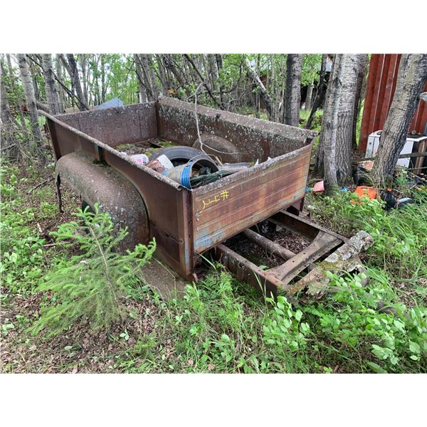 Old Ford truck box c/w tailgate