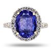 Image 1 : 4.77 ctw Tanzanite and 1.71 ctw Diamond 18K White Gold Ring