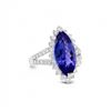 Image 3 : 4.11 ctw Tanzanite and 1.05 ctw Diamond Platinum Ring