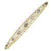 Image 3 : Antique Edwardian Krementz 14k TT Gold European Diamond Filigree Bar Pin Brooch