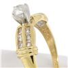 Image 4 : 14k Yellow Gold 0.30 ctw Round Diamond & Dual Row Channel Accent Engagement Ring