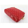 Image 3 : Chanel Red Quilted Lambskin Leather Matelasse Chain Shoulder Bag