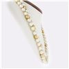 Image 2 : Vintage 38.5" Long 8-8.5mm Pearl & 14k Yellow Gold Polished Bead Strand Necklace