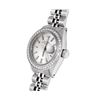 Image 3 : Rolex Ladies Stainless Steel Silver Index Diamond Bezel Date Watch With Rolex Bo