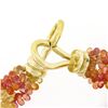 Image 5 : Vintage GIA Briolette 400 ctw Orange Yellow Sapphire Necklace w/ 18k Gold Clasp