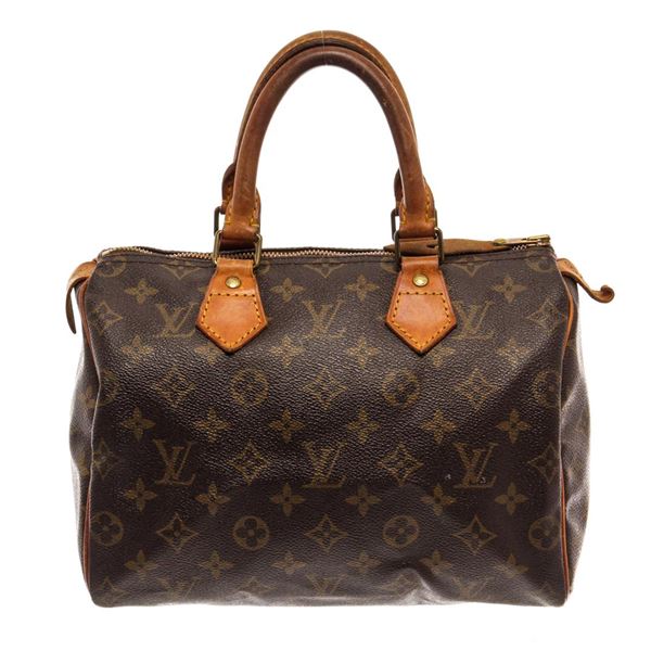 Louis Vuitton Brown Monogram Canvas Speedy 25 Satchel Bag