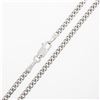 Image 5 : NEW Unisex Solid 14k White Gold 2.3mm 18" Miami Cuban Curb Link Chain Necklace