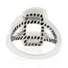 Image 7 : 18k White Gold 0.78 ctw Round Brilliant Pave Diamond Interlocking Infinity Ring