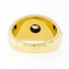 Image 7 : 18K Yellow Gold .33 ctw Diamond Mosaic Inlaid Mother of Pearl Domed Wide Band Ri