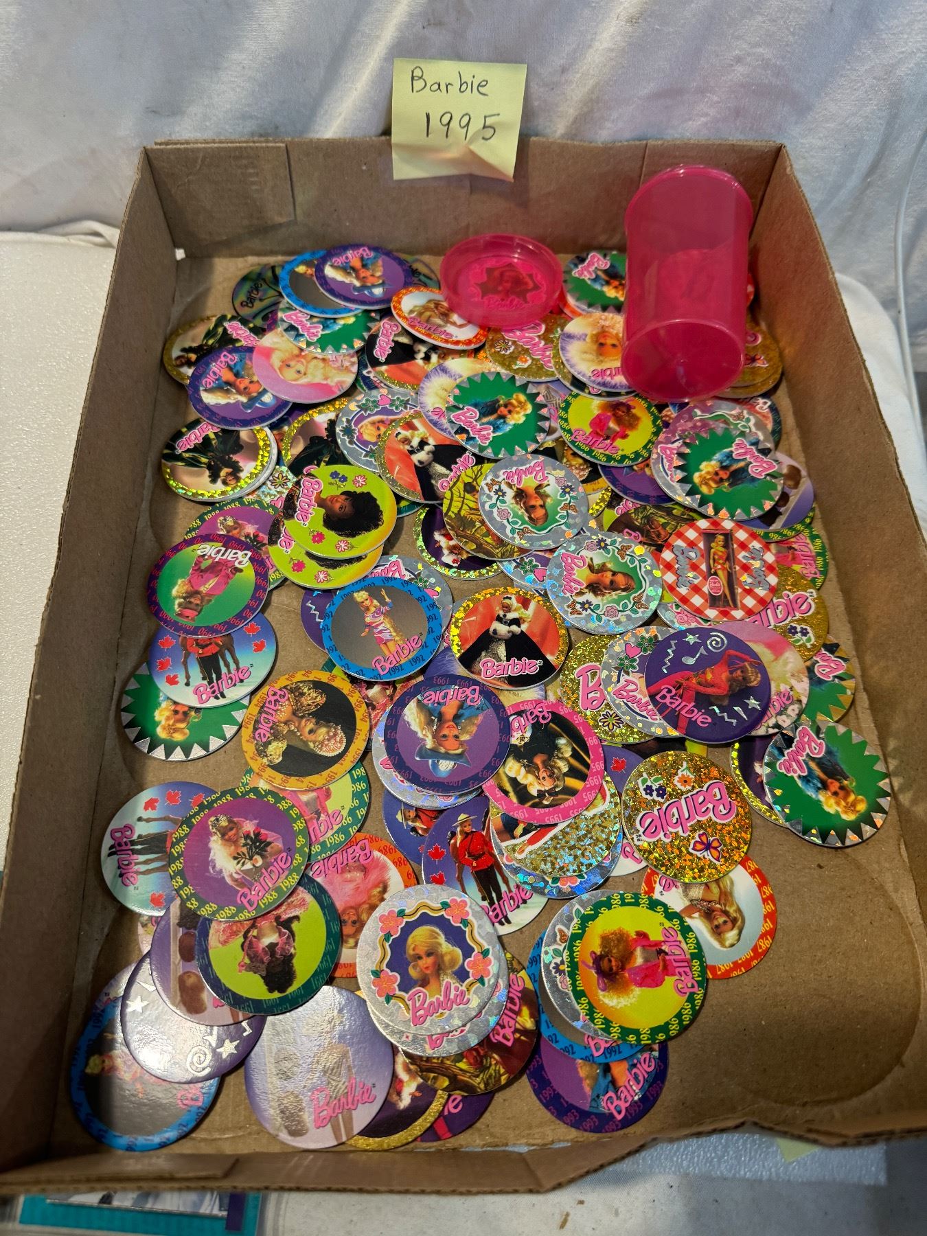 Text Pogs Barbie pogs
