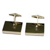 Image 3 : 14k Gold Nephrite Jade Cufflinks