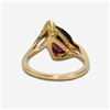 Image 4 : 14k Gold Ladies 3.80ct Pear Shaped Rhodolite