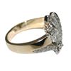 Image 2 : 14k Gold 0.73ct Diamond Cluster Ring Size 9.2