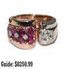 Image 1 : 14K Rose Gold Transitional Art Deco Ruby and