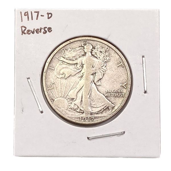 1917-D Seated Half Dollar REV XF