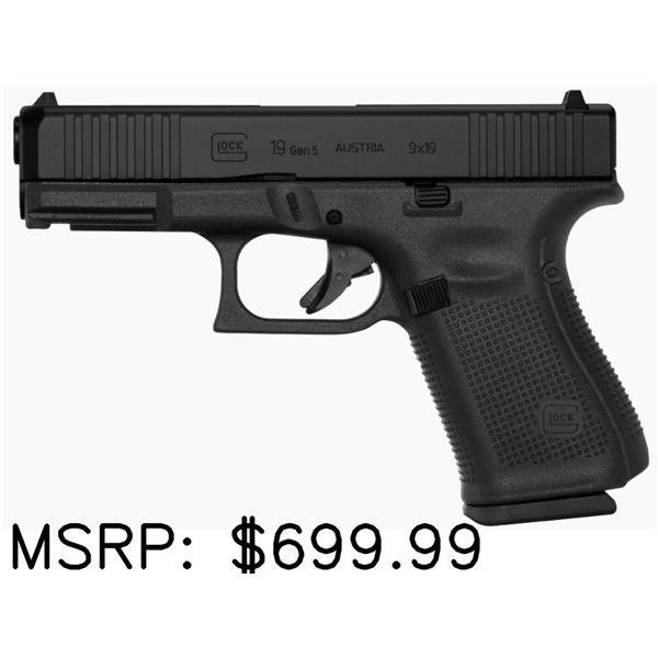 Glock G19 Gen 5 9mm Semi-Auto Pistol