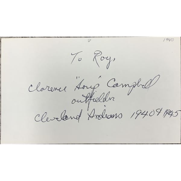 MLB player Clarence  Soup  Campbell original signature PSA DNA