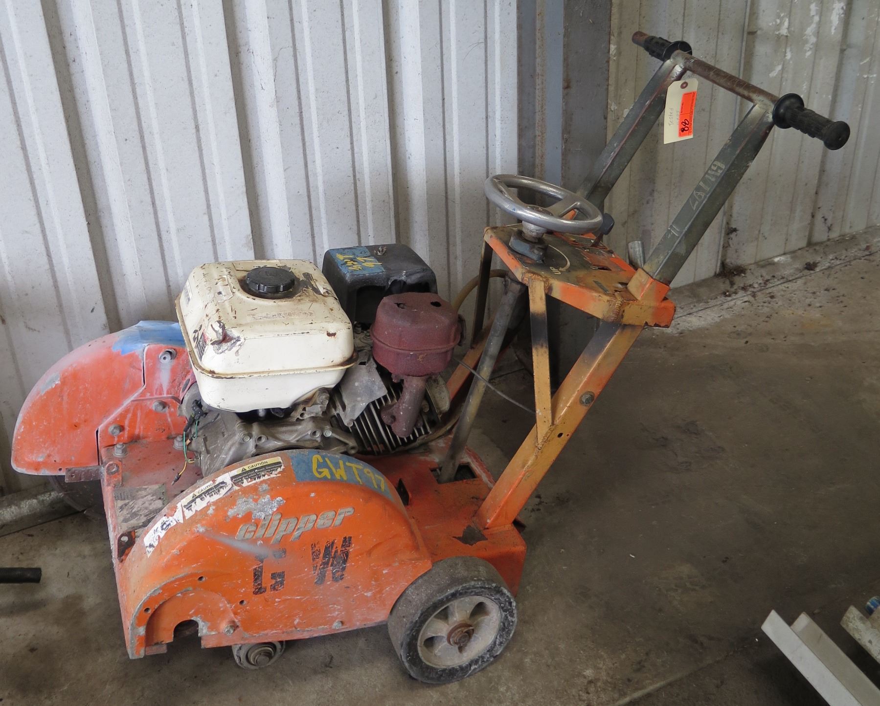 Clipper Walk-Behind Portable Concrete Saw (starts & runs, see video)