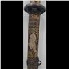 Image 10 : Chinese Signed Damascus Blade Dandao With Intricate Brass Scabbard