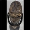 Image 13 : Chinese Signed Damascus Blade Dandao With Intricate Brass Scabbard