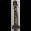 Image 3 : Chinese Signed Damascus Blade Dandao With Intricate Brass Scabbard