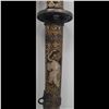 Image 4 : Chinese Signed Damascus Blade Dandao With Intricate Brass Scabbard
