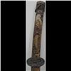 Image 9 : Chinese Signed Damascus Blade Dandao With Intricate Brass Scabbard