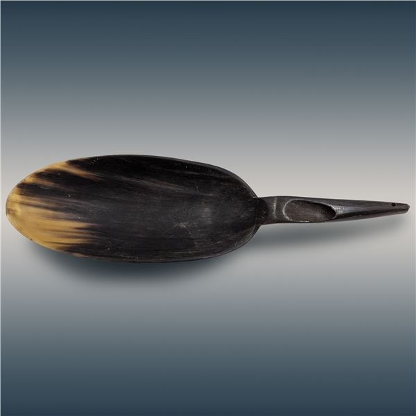 Vintage Native American Carved Horn Scoop
