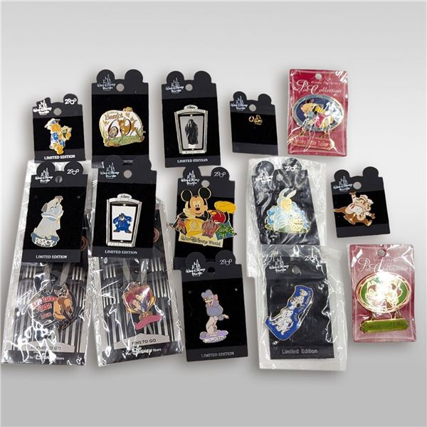 Lot Of 15 Vintage Walt Disney Character Pins