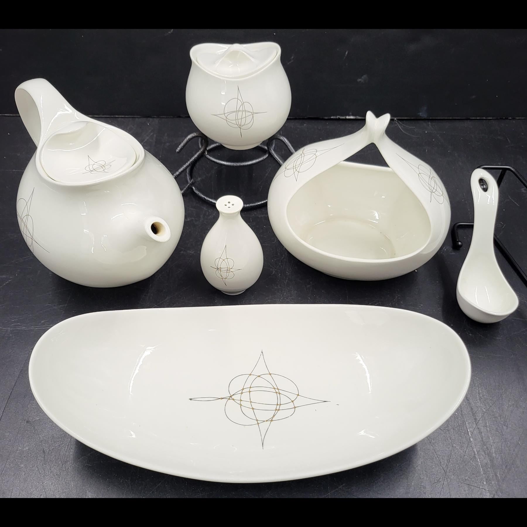 Hallcraft By Eva Zeisel 6-Piece Fantasy Pattern Dinnerware