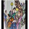 Image 6 : Large Antique Chinese Famille Rose Porcelain Vase Decorated With Figures And Calligraphy