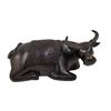 Image 1 : A Fine Vintage Bronze Cow In A Seated Position