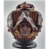 Image 1 : Rare Swiss 17-18th C Black Forrest Carved Tobacco Box Carved Faces